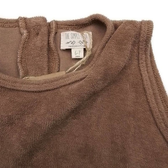 NWT The Simple Folk Vintage Romper Size 6-7 Years In Cinnamon - Picture 6 of 8